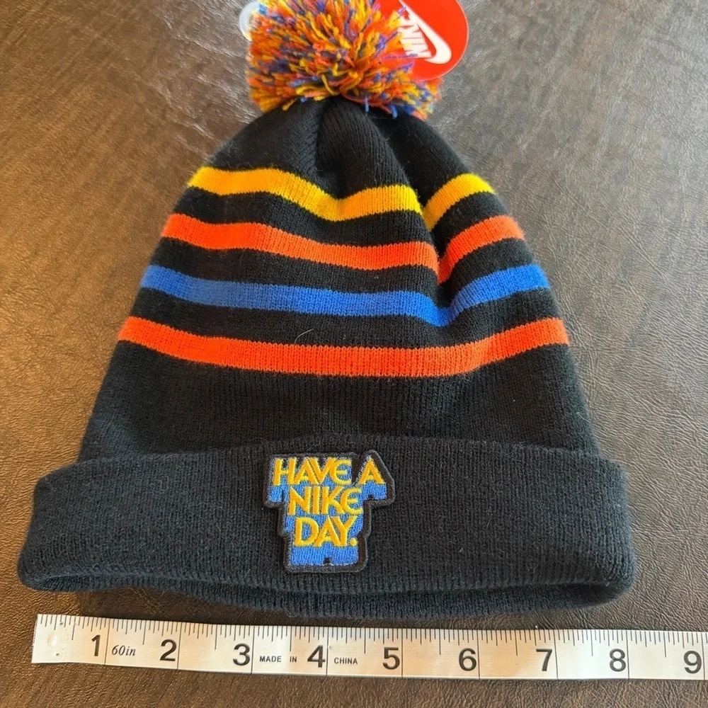 Nike Striped Pom Beanie Child Beanie NWT